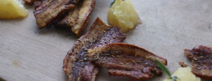 Æble røget flæsk med æblecompot